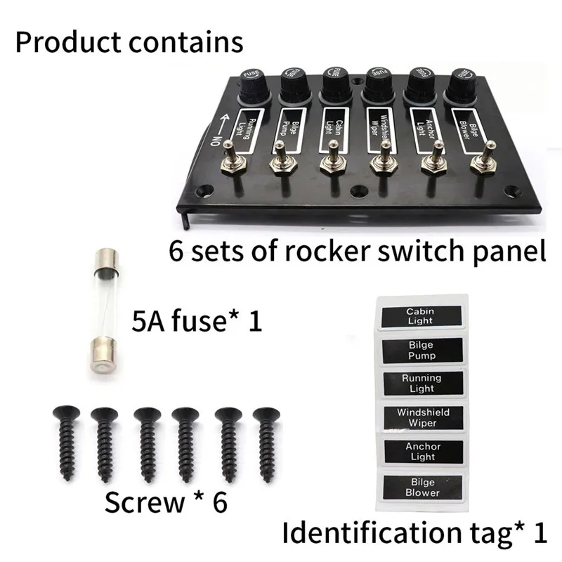CARPRIE Switch Panel DC 12V / 24V 15A 6P Bakelite Toggle with Fuses Part ON-OFF For Auto Car Boat je10 | Автомобили и мотоциклы