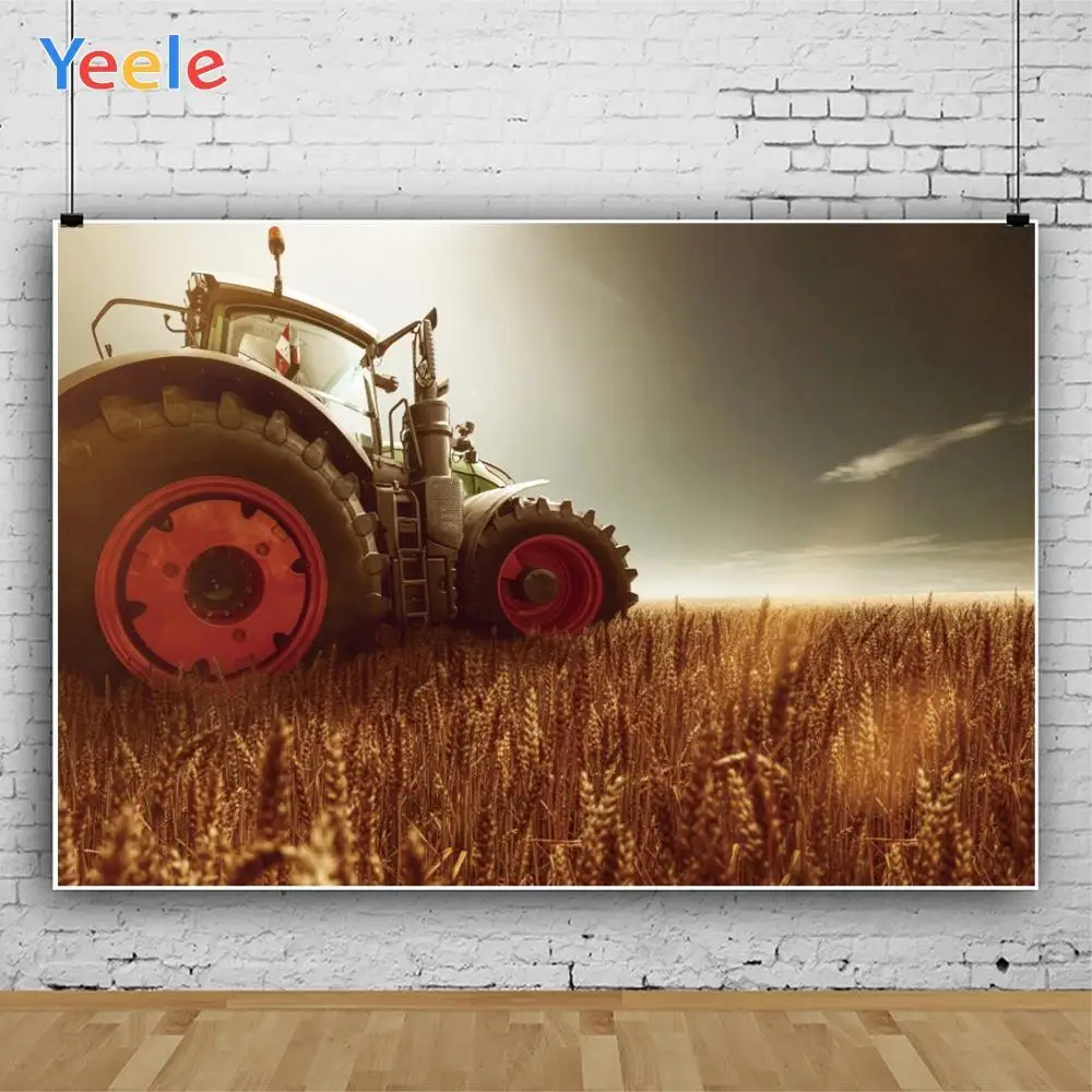 Yeele фоны для фотосъемки трактор пшеничное поле детский портрет Свадьба