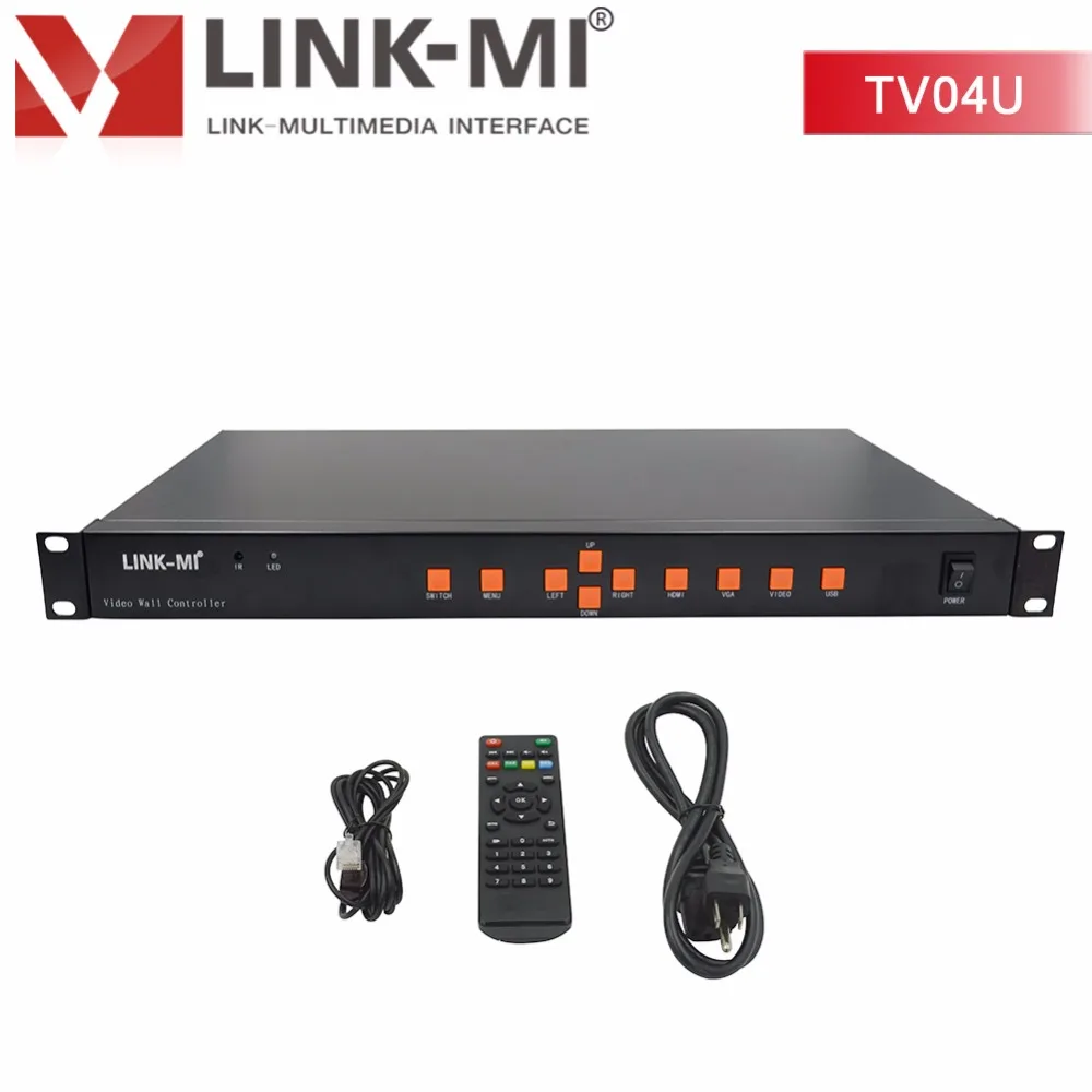 LINK MI TV04U HDMI + VGA AV USB LED/LCD 2x2 видео настенный контроллер Поддержка вращения на 180