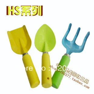 Reinforced small gardening tools / mini three set shovel rake spade supplies practical free shipping | Инструменты