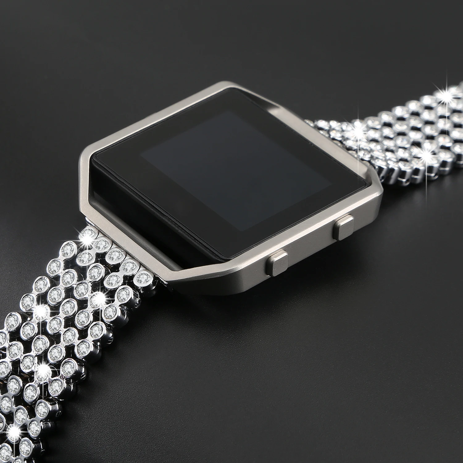 Для Fitbit Blaze Band Joyozy Замените браслеты Bling+ нержавеющая сталь, Fitbit Blaze полосы, серебро, розовое золото, черный