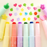 6 color highlighter diy pen office student school children supplies stationery candy color marker fluorescent pen