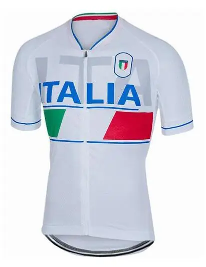Белый Велоспорт сезон ITALIA профессиональная команда Велоспорт Джерси MTB Ropa Ciclismo мужские женские летние велосипедные рубашки Майо велосипед одежда - Цвет: Белый