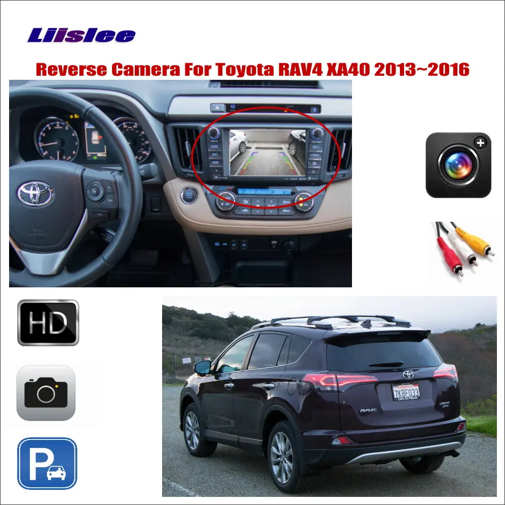 Car Reverse Rear View Camera For Toyota RAV4/XA40 2013-2016 Auto CAM RCA Adapter Connect Original Factory Screen HD CCD