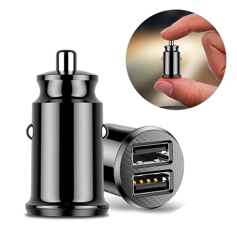 Автомобильное зарядное устройство Mini Dual usb автомобильное для стайлинга