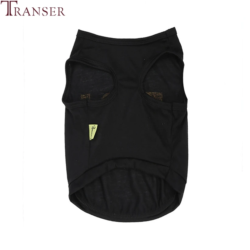 Transer FBI Black Dog Shirts Puppy Small Dog Cotton Clothes Pet Summer Clothing Beloved Doggie Dog Tank Vest 0611