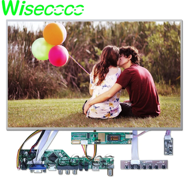 15,4 ''1280x800 ЖК-экран 30 контактов lvds tv HDMI VGA AV USB аудио ЖК-Плата управления u-диск рекламная Функциональная панель