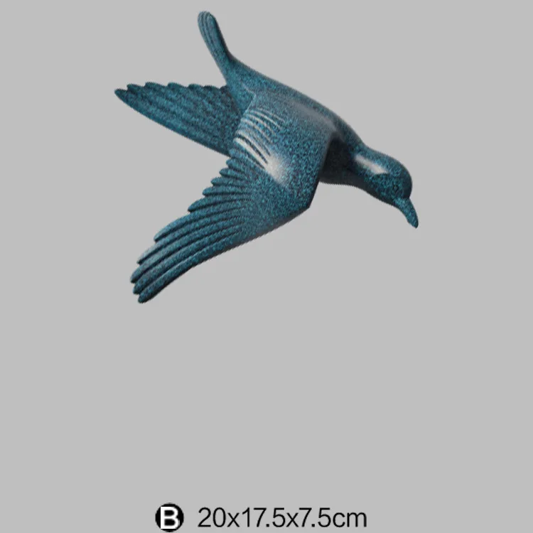 Dark blue E Скандинавские 3D Чайка птица настенные фрески скульптуры украшение дома спальня настенные наклейки гостиная диван ТВ фон подвесной Декор - Цвет: Dark blue E