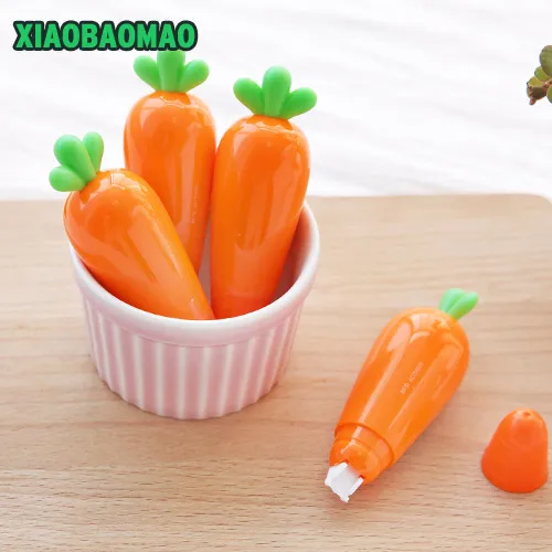 Новинка мультяшная морковь коррекционная лента коррекция жидкости школа офис
