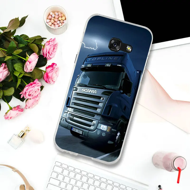 Picture 6 Мягкие силиконовые прозрачные телефонные чехлы для samsung Galaxy J3 J4 J5 J6 J7 J8 A3 A5 A7 супер классные тяжелый грузовик автомобиля - Цвет: Picture 6