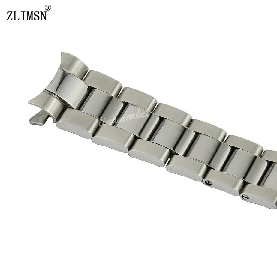 ZLIMSN Watch Strap 17mm 20mm Stainless Steel Watchband Curved End Bands Replacement Watches Accessories Relogio Masculino | Наручные часы