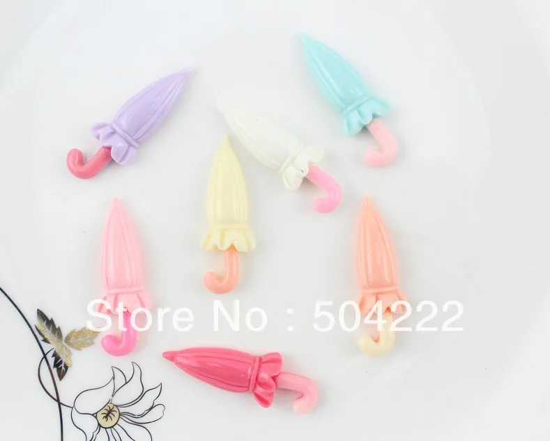 150 шт. смесь цветов смолы зонтик с плоской спинкой для ювелирных изделий ручной