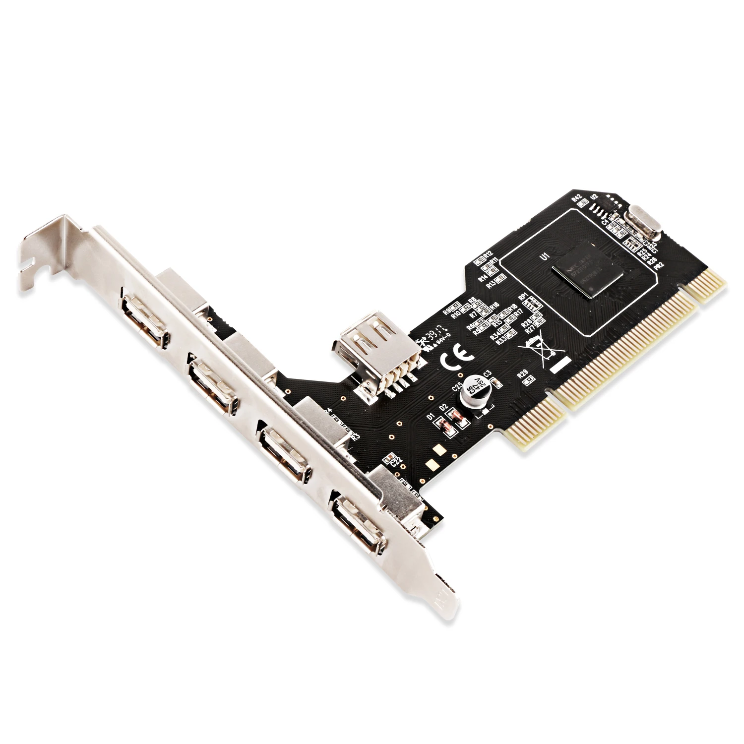 Плата расширения Ubit с 5 портами PCIto USB 2 0 плата 4 + 1 Настольная USB2.0 чип NEC | Компьютеры