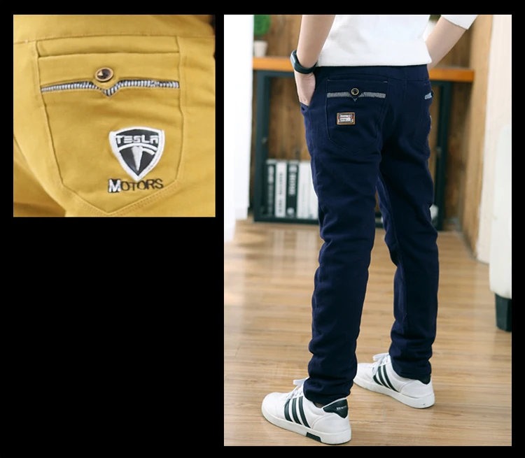 Г. Брендовые хлопковые прямые брюки для мальчиков, брюки для мальчиков Длинные повседневные штаны детские брюки Одежда для мальчиков-подростков от 4 до 14 лет