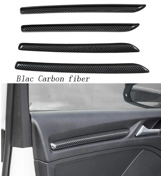 Car Door Decoration Автомобильный стайлинговый центр щиток приборной панели обшивки двери украшения покрытие стикер для отделки для Audi A3 8 V S3 Нержавеющая сталь авто аксессуары - Название цвета: Car Door Decoration
