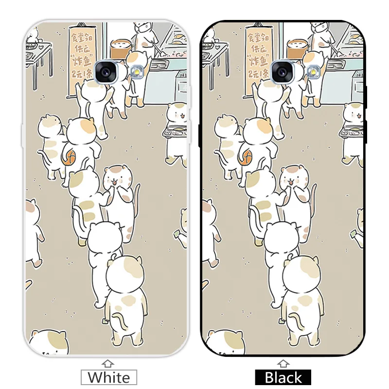 5.2&quot For Samsung A5 2017 CuteCat Case Galaxy Shell Clear Soft Silicone Coque Funda for SM-A520 A520F Cover |