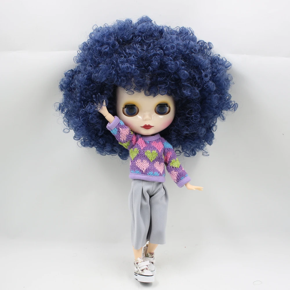Кукла Blyth шарнирная с большими глазами для девочек Afro hair (OUY 633) бесплатная