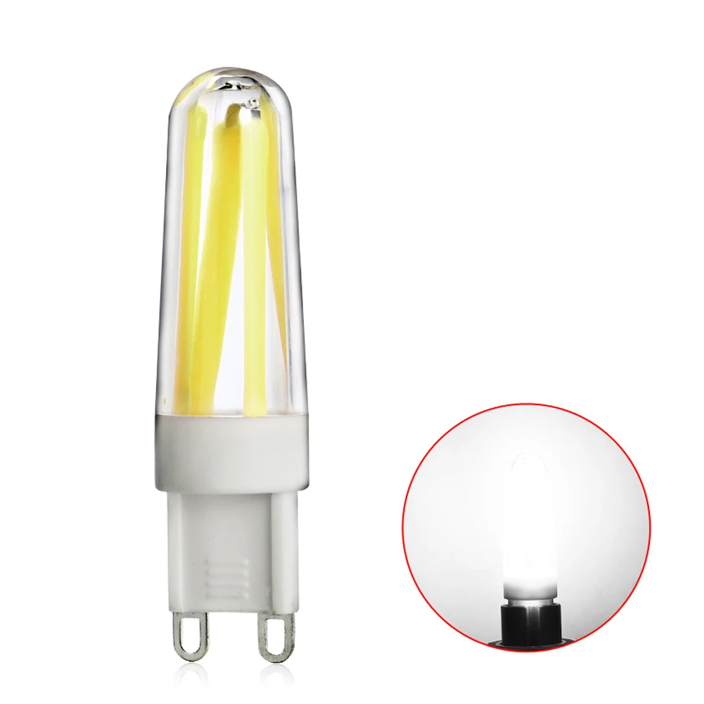 G9 5W Cool White 10 шт. G9 G4 светодиодный светильник COB светодиодный лампы 1,5 Вт 2 Вт 3 Вт 5 Вт 220V светодиодный COB светильник с регулируемой яркостью, люстра светильник настенные светильники - Испускаемый цвет: G9 5W Cool White