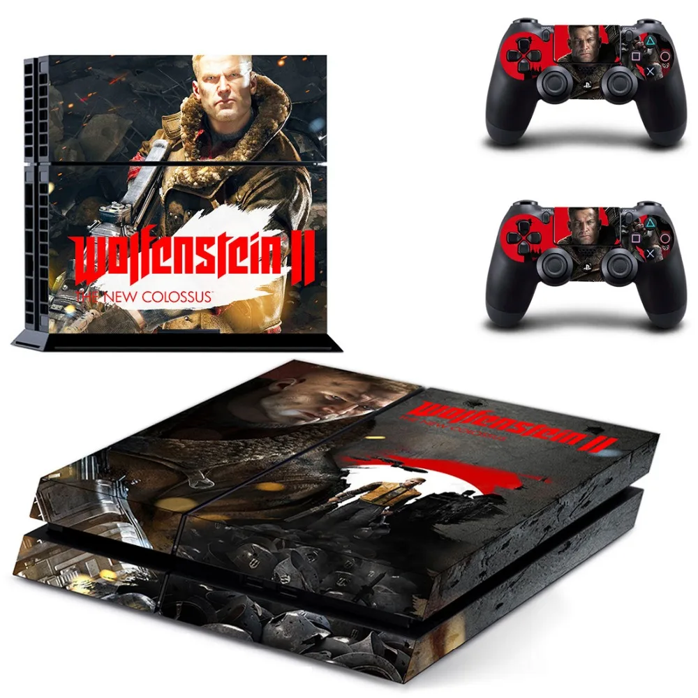 Вернуться в замок Wolfenstein PS4 полный стикер кожи лицевые панели для Sony playstation 4