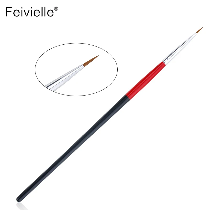 Feivielle 4 размера/Набор DIY Профессиональная Кисть для дизайна ногтей инструмент для рисования ручка набор кистей для полировки гель УФ кисти для принта набор