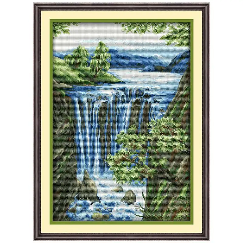 Набор для вышивки крестом Waterfall (3) 11CT 14CT оптовая продажа|cross stitch 11ct|cross setcounted cross |