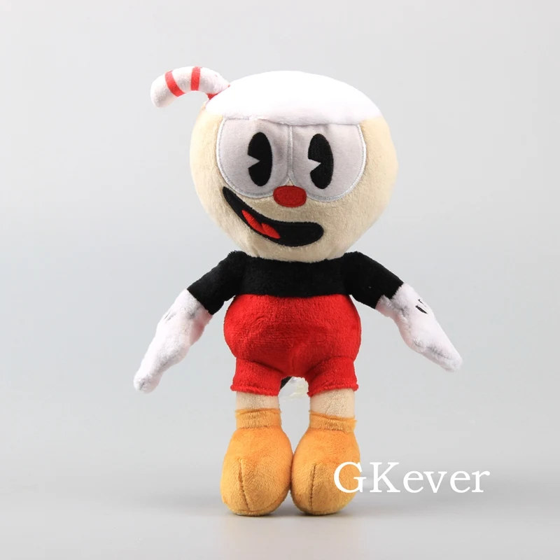 13 видов стилей игра Cuphead плюшевый Mugman Devil Ms. Chalice King Dice призрак Русалка Кала Мария Плюшевые игрушки Мягкая кукла детский подарок 25 см - Цвет: Cuphead
