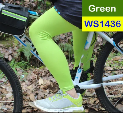 WS1436 WildSurfer одна пара Велоспорт гетры мужские Баскетбол Футбол Леггинсы для женщин бег Защита от солнца крышка ног спортивные Safty FS57 - Цвет: WS1436