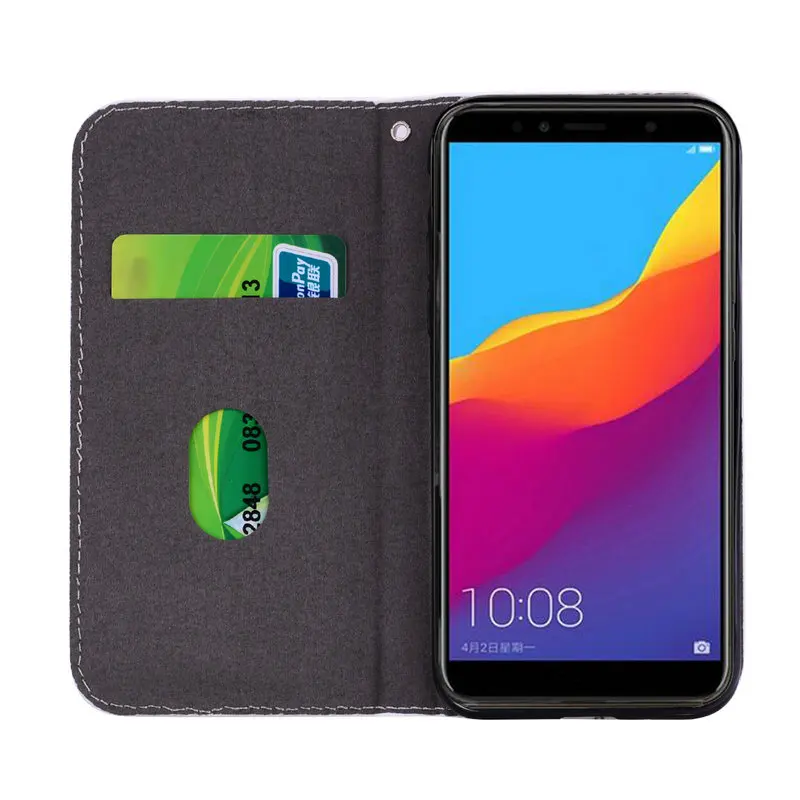 Чехол для Huawei P Smart чехол с откидной крышкой Plus из искусственной кожи защитой 360