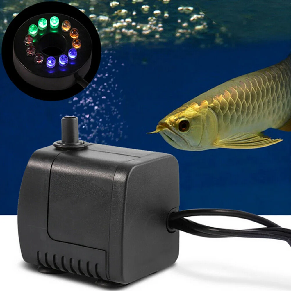 

Submersible Water Pump with 12 LED Lights for Fountain Pool Garden Pond Swimming Pool #3