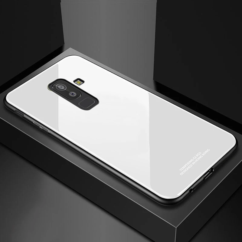 YUETUO ТПУ закаленное стекло для задней крышки телефона оболочка чехол samsung galaxy j4 j6 j8