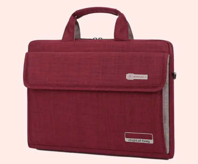 Бринч 13,3 14,6 15,6 дюймов нейлоновая сумка для ноутбука твердый противоударный Тетрадь планшетный чехол сумка через плечо унисекс - Цвет: Красный