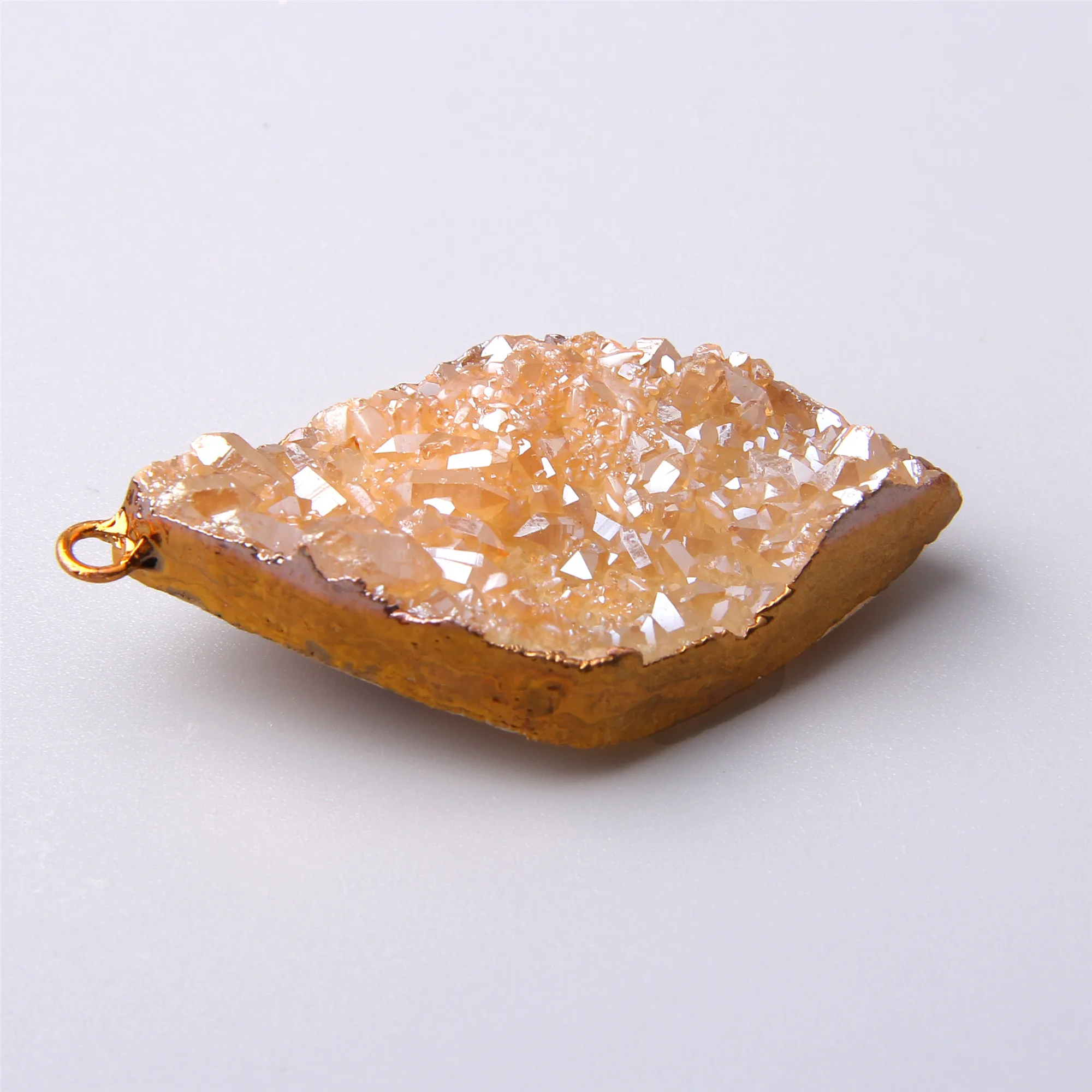 Orange жемчужный набор кварца кулон agates druzy Шарм prndants ожерелье агат ювелирные