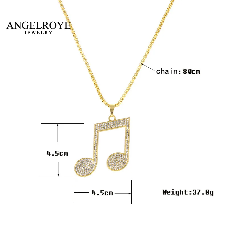 Colar Maxi Gold Color Necklace Hiphop Necklaces &amp Pendants Unisex Women And Men Jewelry Note Kolye Collares Statement | Украшения и