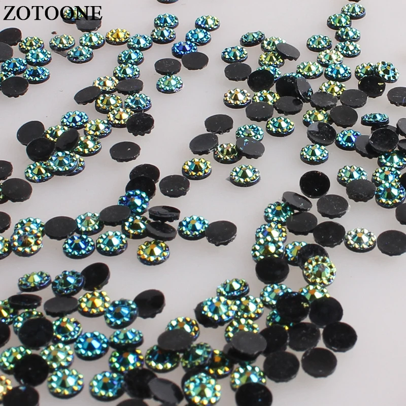 ZOTOONE Flatback клей на смоле стразы цветок камни и кристаллы с прямой основой для