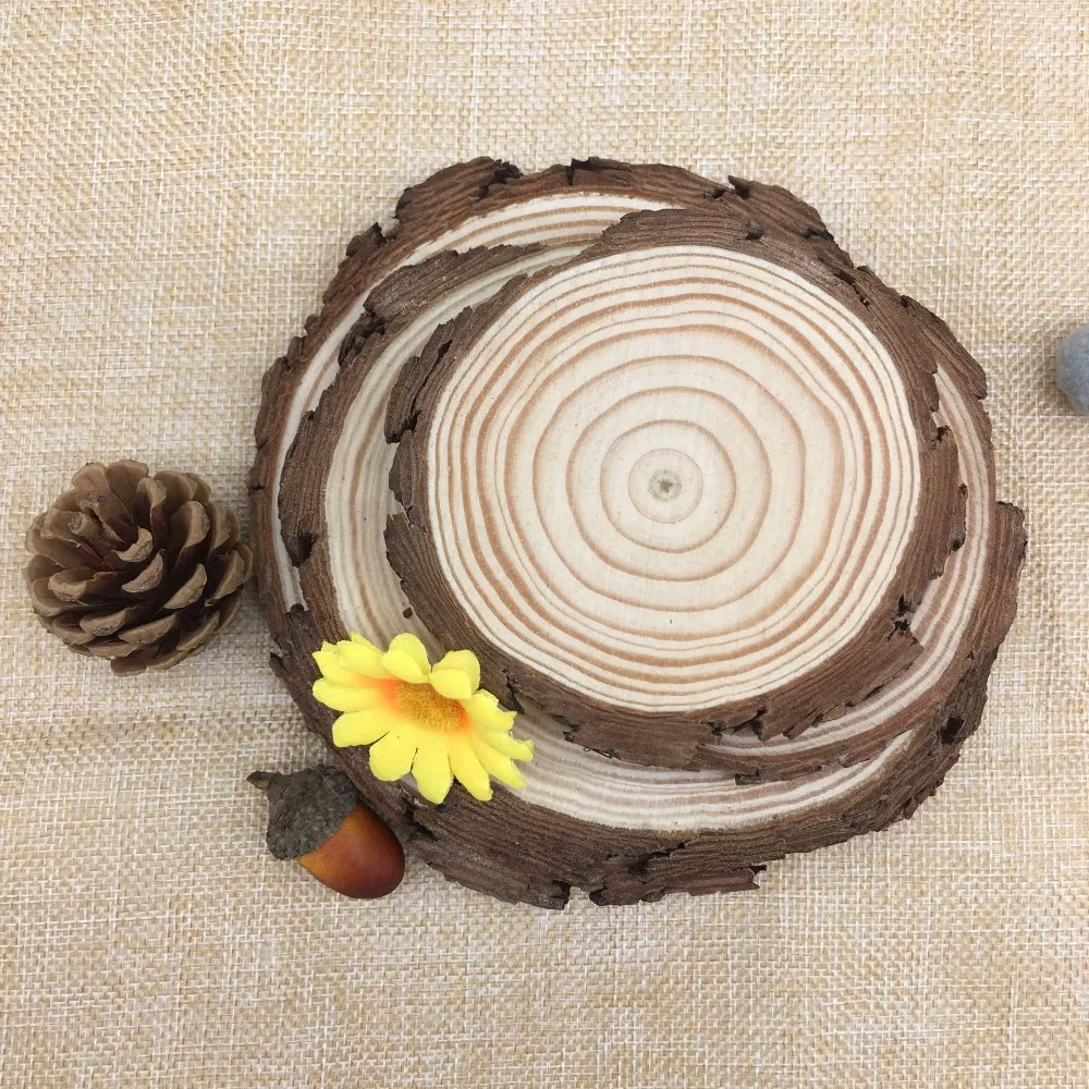 5pcs Unfinished Natural Round Wood Slices Diy Craft Decorations For Birthday Party Wedding Gift Tags DIY Crafts Painting