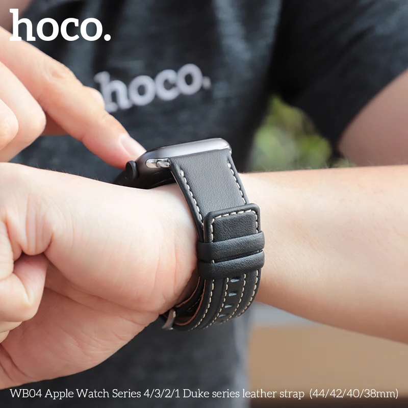 HOCO сменный ремешок из натуральной кожи для Apple Watch Series 4 Series 3 2 1 совместим с Apple Watch Band 44 мм