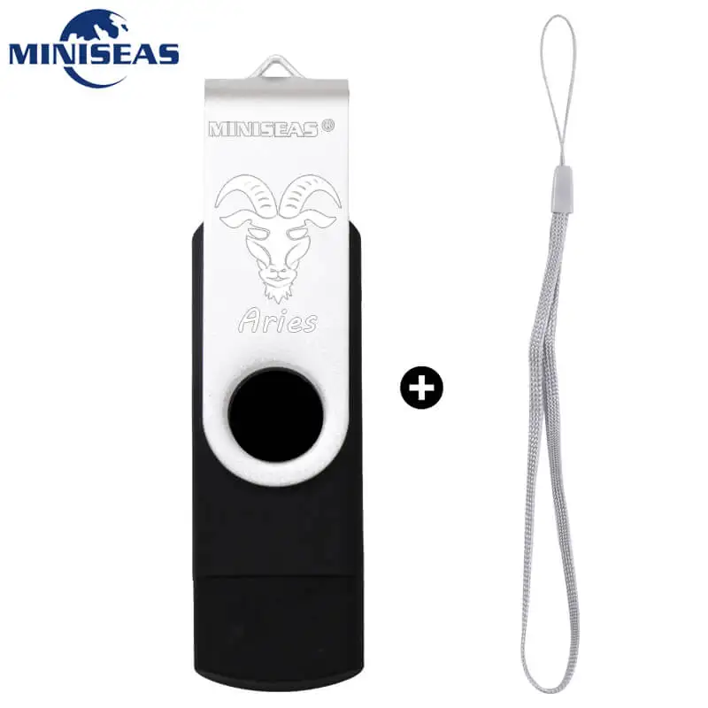 Aries USB флеш-накопитель Miniseas 12 созвездий OTG 128gb 64gb cle usb флеш-накопитель 32gb Pendrive 16gb 8gb 4 gb USB 2,0 memory stick - Цвет: Aries