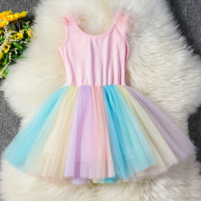 Fancy Summer Tutu Dress for Girls Dresses Kids Unicorn Vestidos Princess Birthday Party Costumes Children Clothes | Детская одежда и
