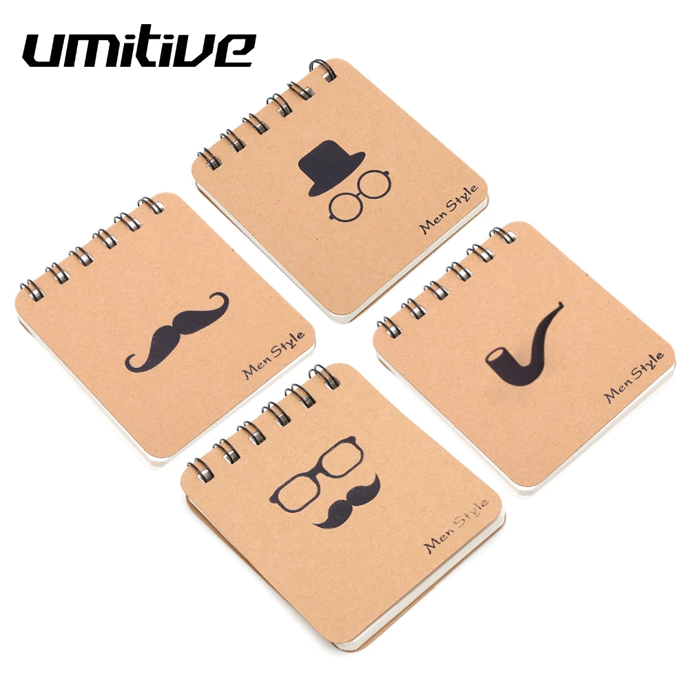 Umitive Mini Top Bound спиральный Карманный перевод блокнот Memos офисные и школьные