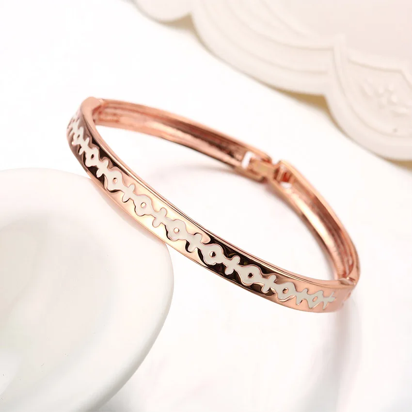 Ancient Words Bangle Rose Gold Color Wrist Bracelet Cuff Love Bracelets &amp Bangles Party Jewelry Decor wedding Gift For Women | Украшения