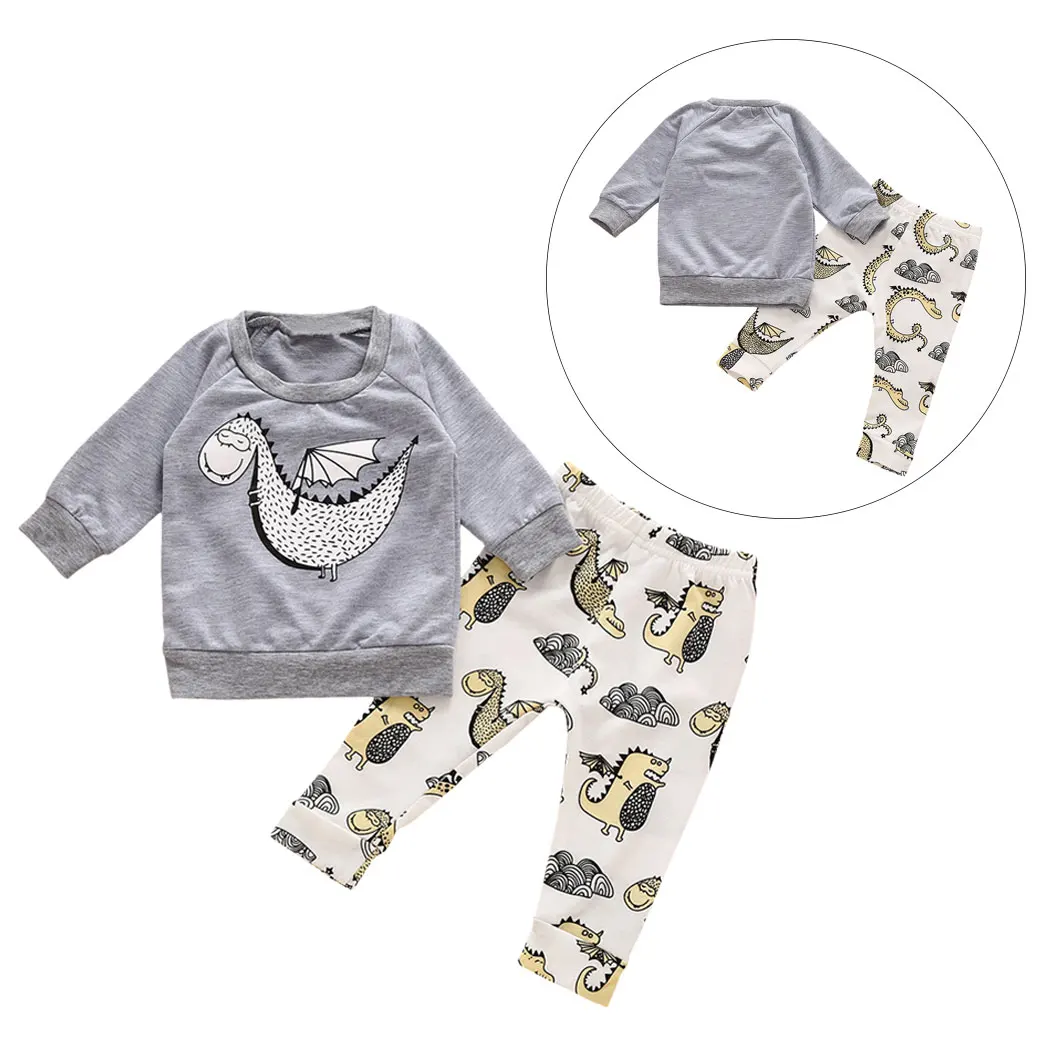 2 шт./компл. Одежда для малышей комплекты одежды маленьких мальчиков и девочек