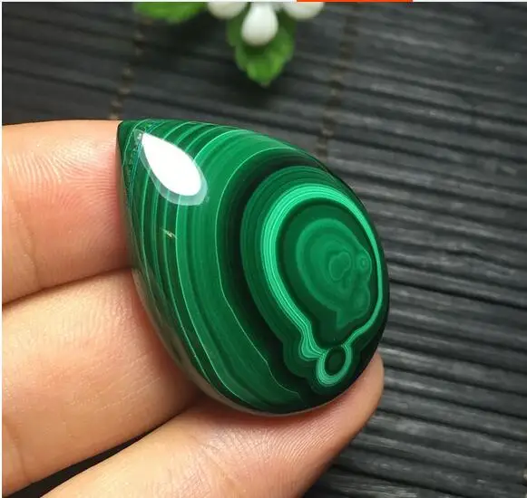 Подвеска в форме капель воды из зеленого малахита | Украшения и аксессуары