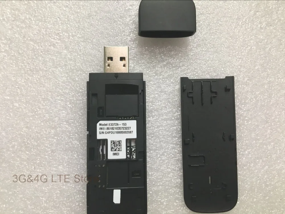 Разблокированный Huawei E3372 20 шт./лот Бесплатная доставка DHL модем черного цвета с