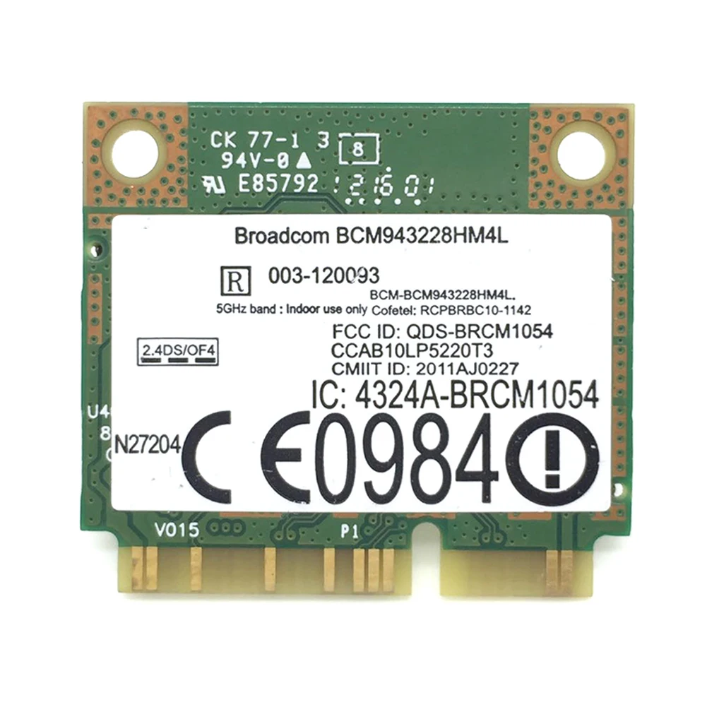 

300Mbps Wifi Wireless Card 802.11a/b/g/n 2.4GHz 5GHz Fast Notebook Wlan MINI Pci-e Double Frequency BCM943228HMB Dual Band