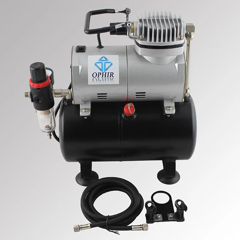 OPHIR 2 Air Brush Guns with PRO Tank Compressor 110V 220V Airbrush Set for Model Hobby Car/Cake/Toys Paint _AC090+004A+006 | Красота и