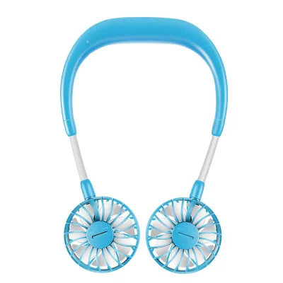 Hands-free шея полоса руки-свободно висящий USB Перезаряжаемый двойной вентилятор мини-вентилятор летний портативный Встроенный арома-вентилятор