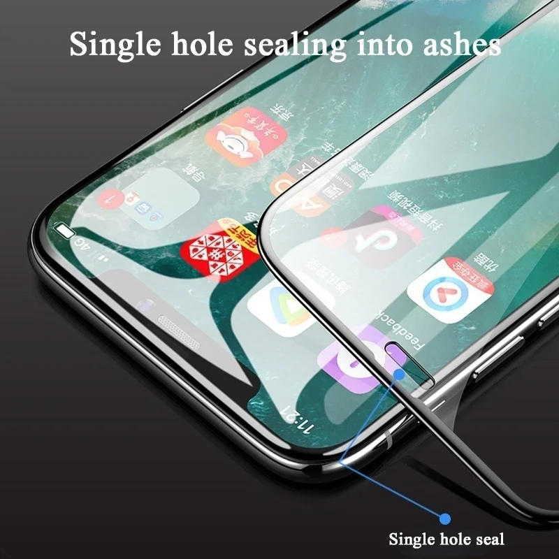 6D 9 H закаленное стекло передний чехол для iPhone X 7 8 Plus экран защитный Fim полный чехол оболочка для iPhone X 6 6 S Plus Coque