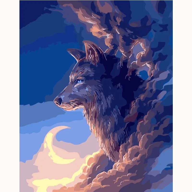 Набор для рисования по номерам на холсте волк|painting by numbers picture|painting numberspainting |