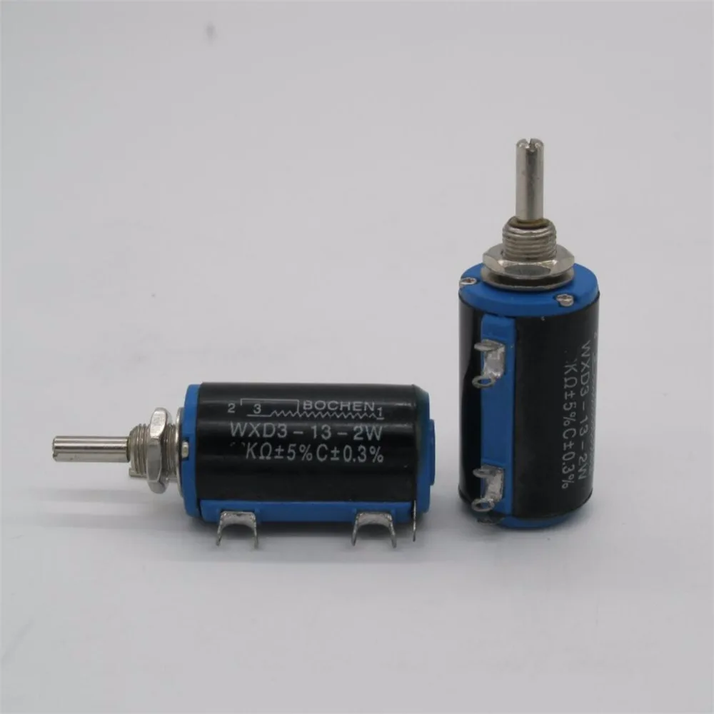 2 шт. потенциометр с 10 вращающимися кольцами диаметр вала 1k Ом|potentiometer 10|potentiometer