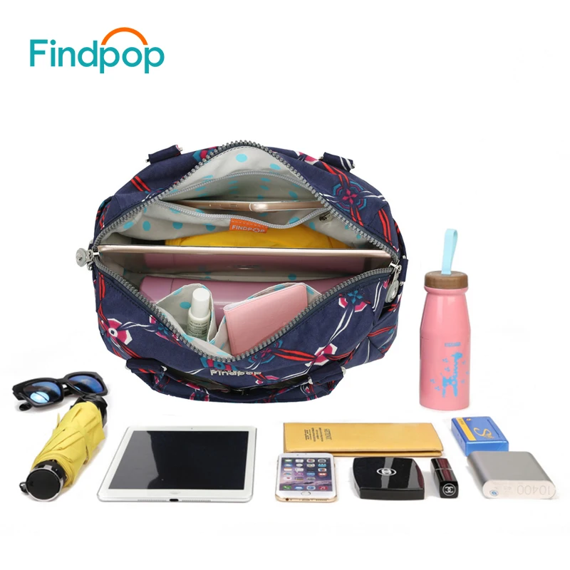 Findpop сумка на плечо с цветочным принтом для женщин 2018 модные повседневные сумки